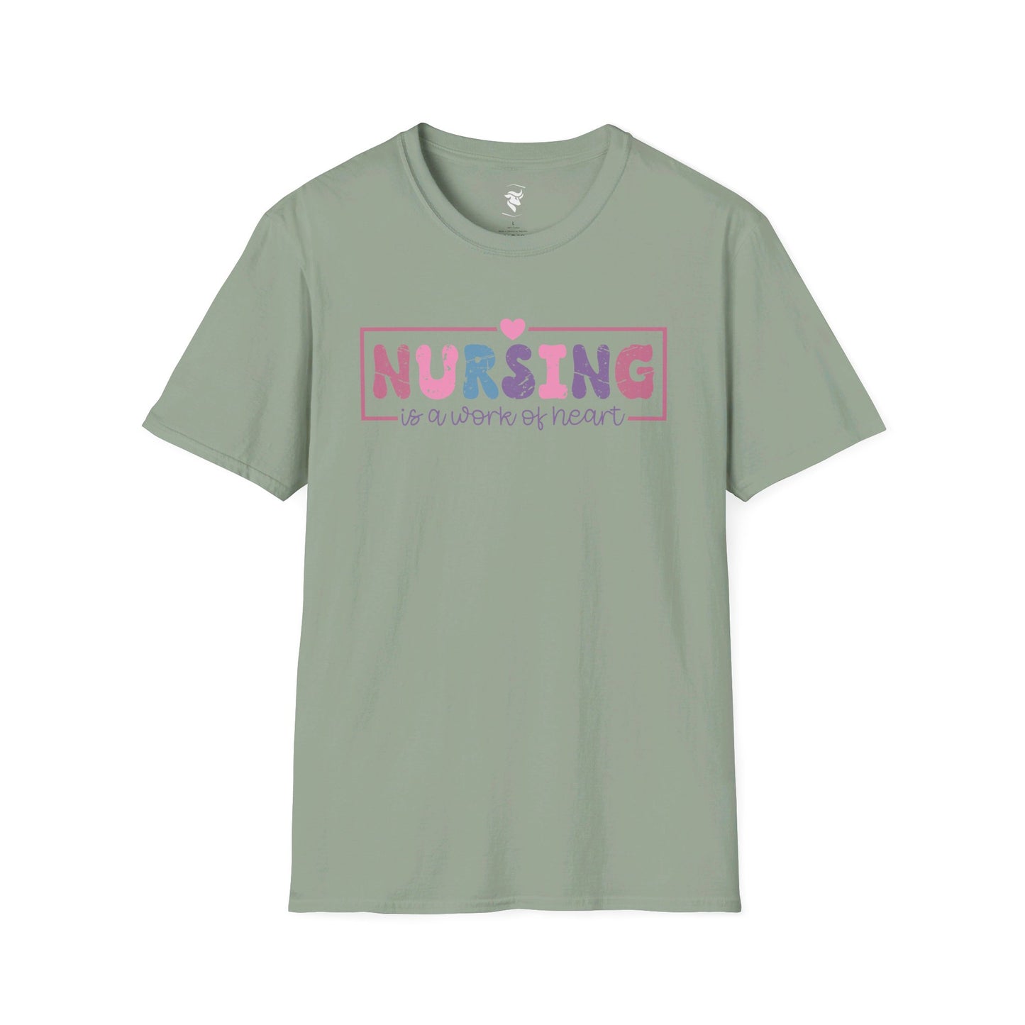 Nursing is a Work of Heart Pastel T-Shirt