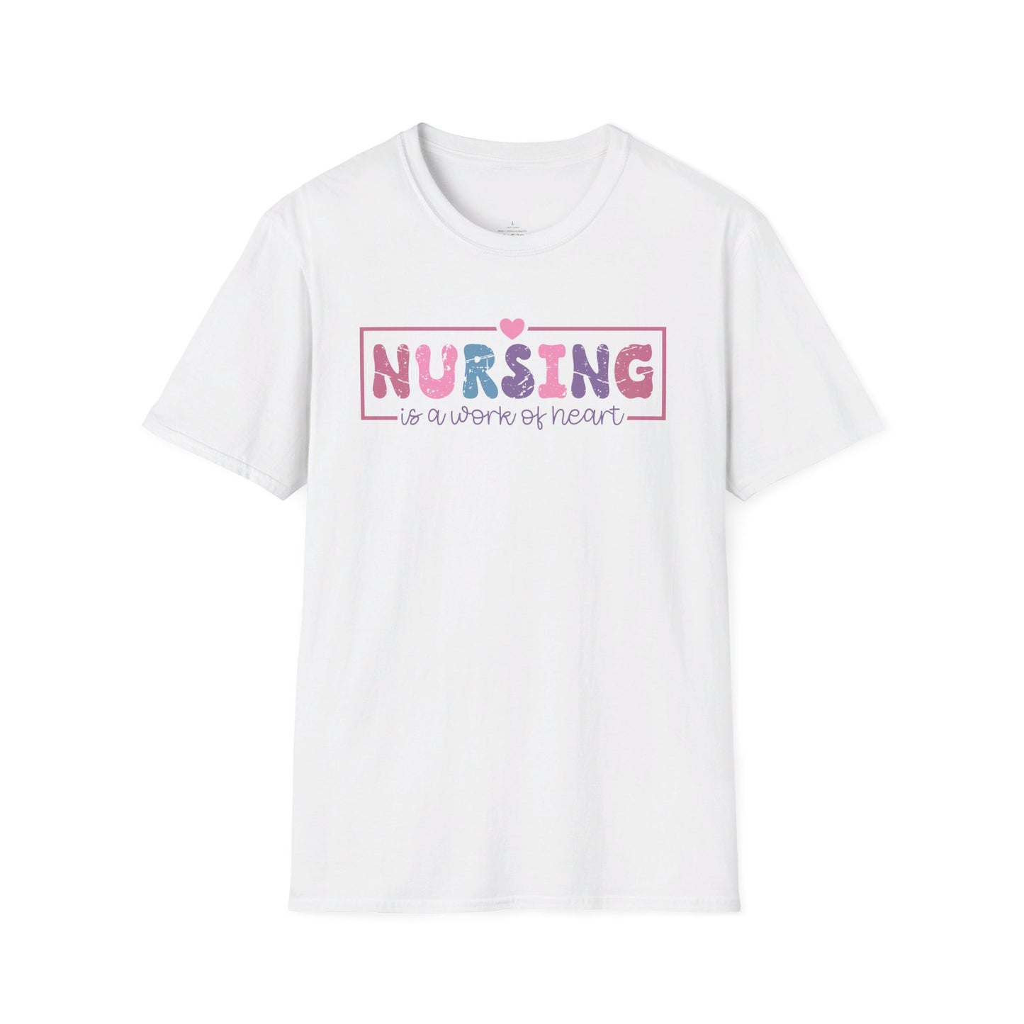 Nursing is a Work of Heart Pastel T-Shirt