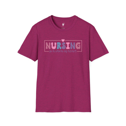 Nursing is a Work of Heart Pastel T-Shirt