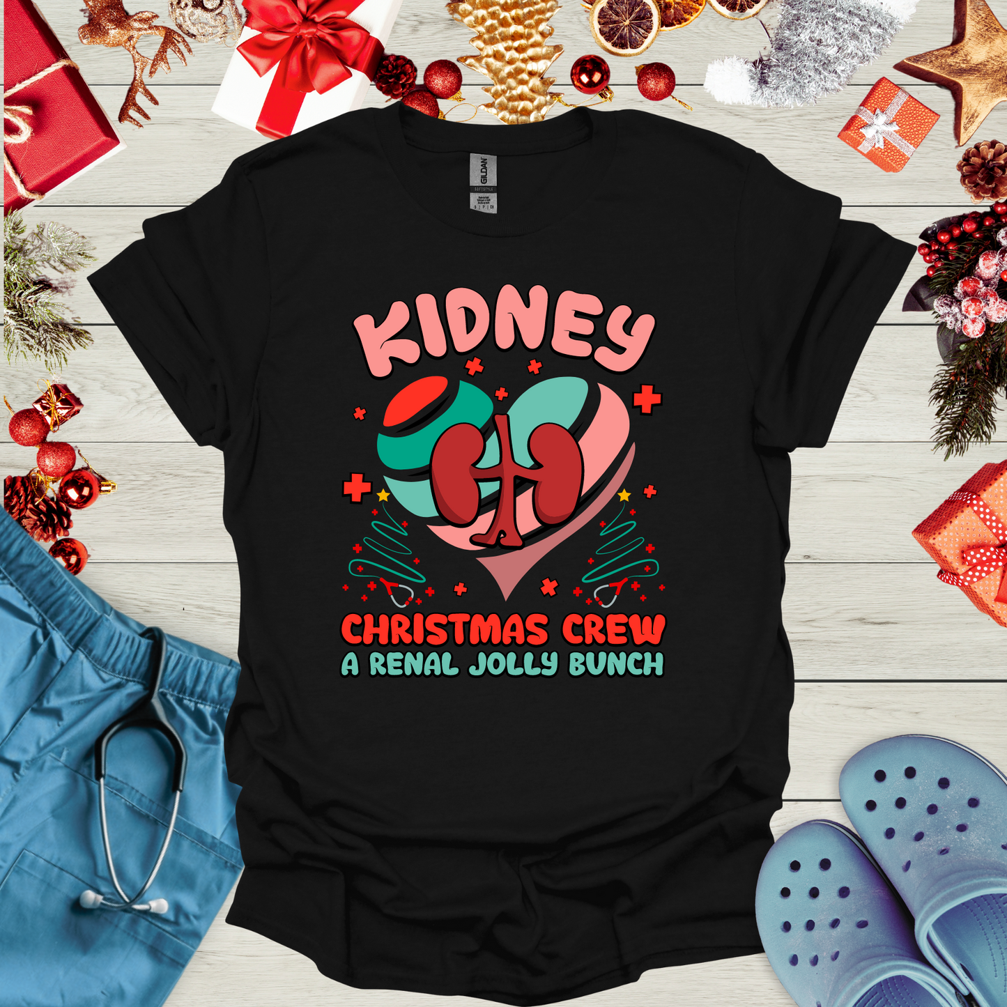 Kidney Christmas Crew T-Shirt