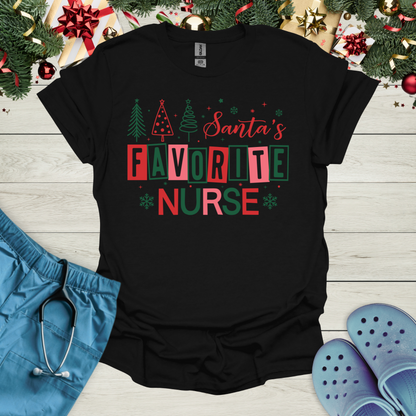 Santa's Favorite Nurse T-Shirt