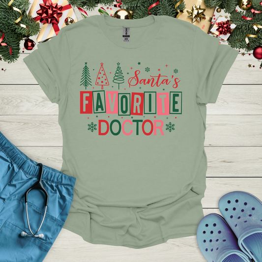 Santa's Favorite Doctor T-Shirt