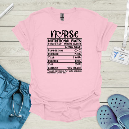 Nurse: Nutritional Facts T-Shirt