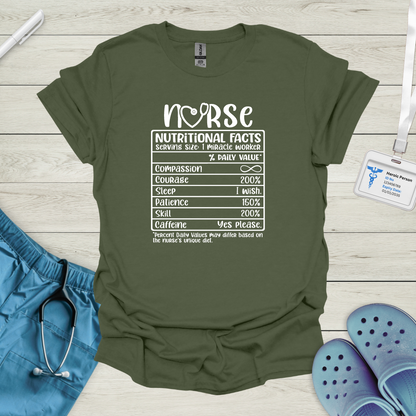 Nurse: Nutritional Facts T-Shirt