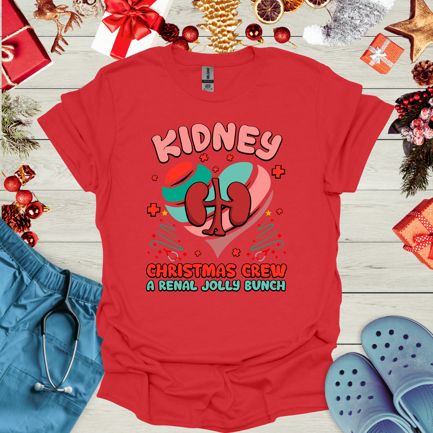 Kidney Christmas Crew T-Shirt