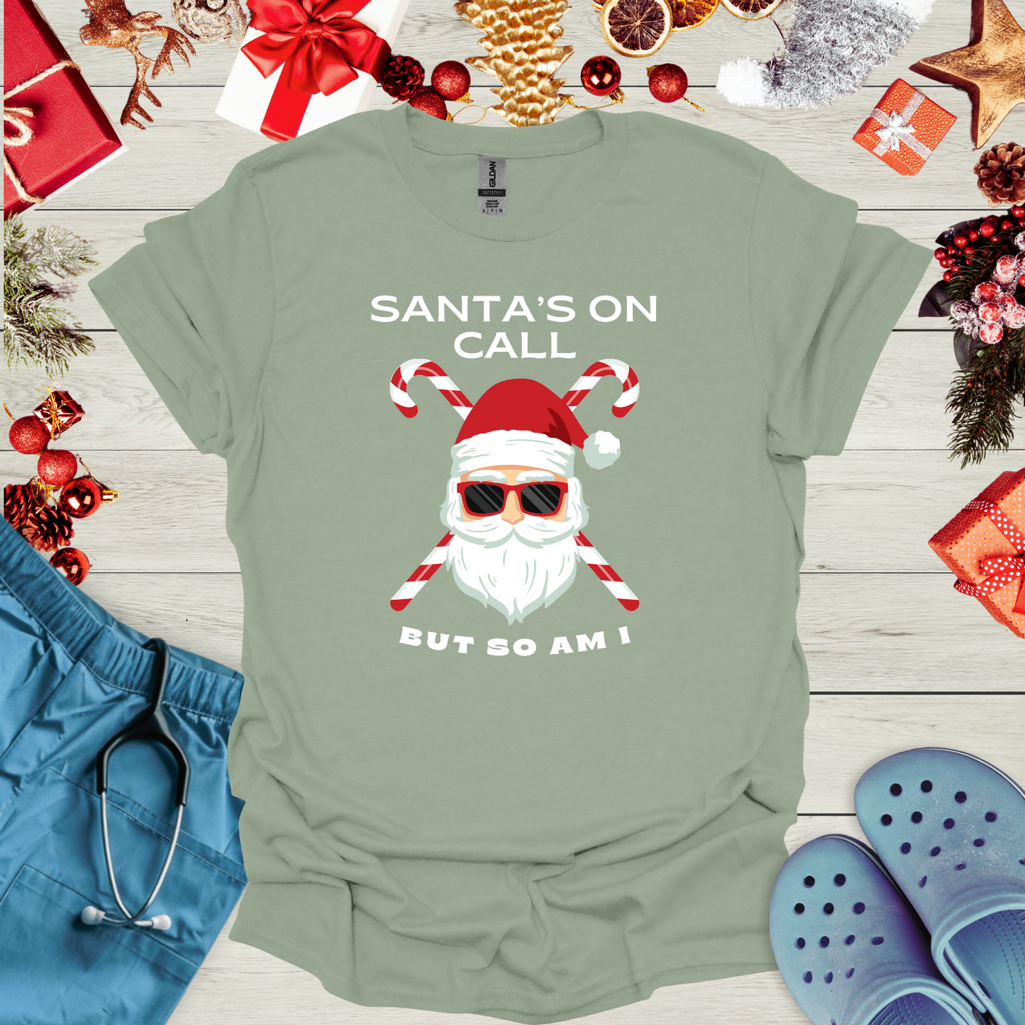 Santa's On Call But So Am I T Shirt