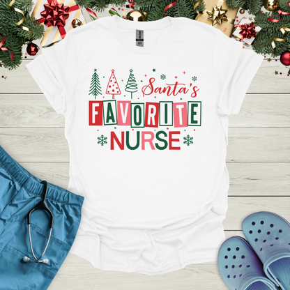 Santa's Favorite Nurse T-Shirt