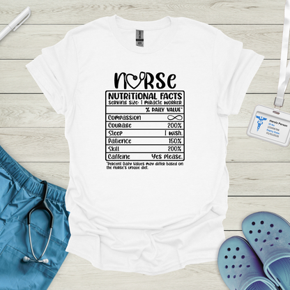 Nurse: Nutritional Facts T-Shirt