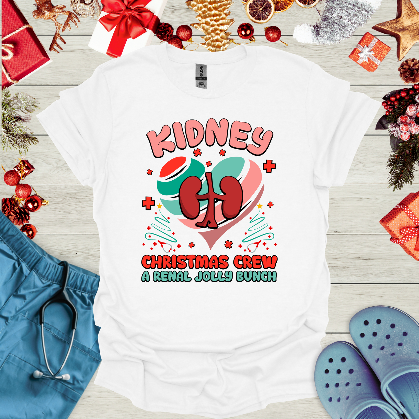 Kidney Christmas Crew T-Shirt